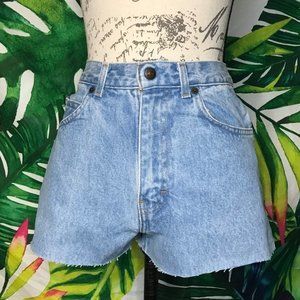 Vintage Britannia Girls 14R Light Wash Blue Jean Cutoff Denim Summer Shorts